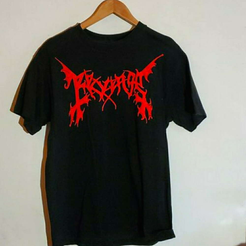 Revenge Bred (black and red) mayhem logo tee.